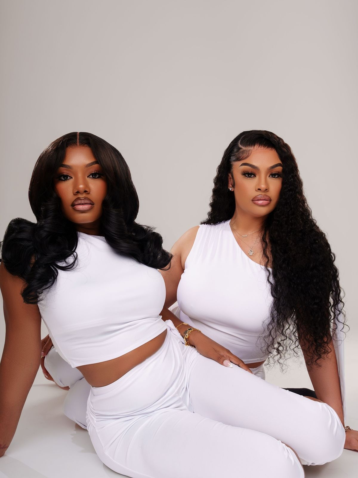 Black woman with beautiful curly hair extensions